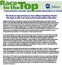 The Race to the Top Fund and Postsecondary Education
